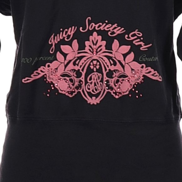 Juicy Couture Zip Up black Hoodie Size S - Picture 7 of 12